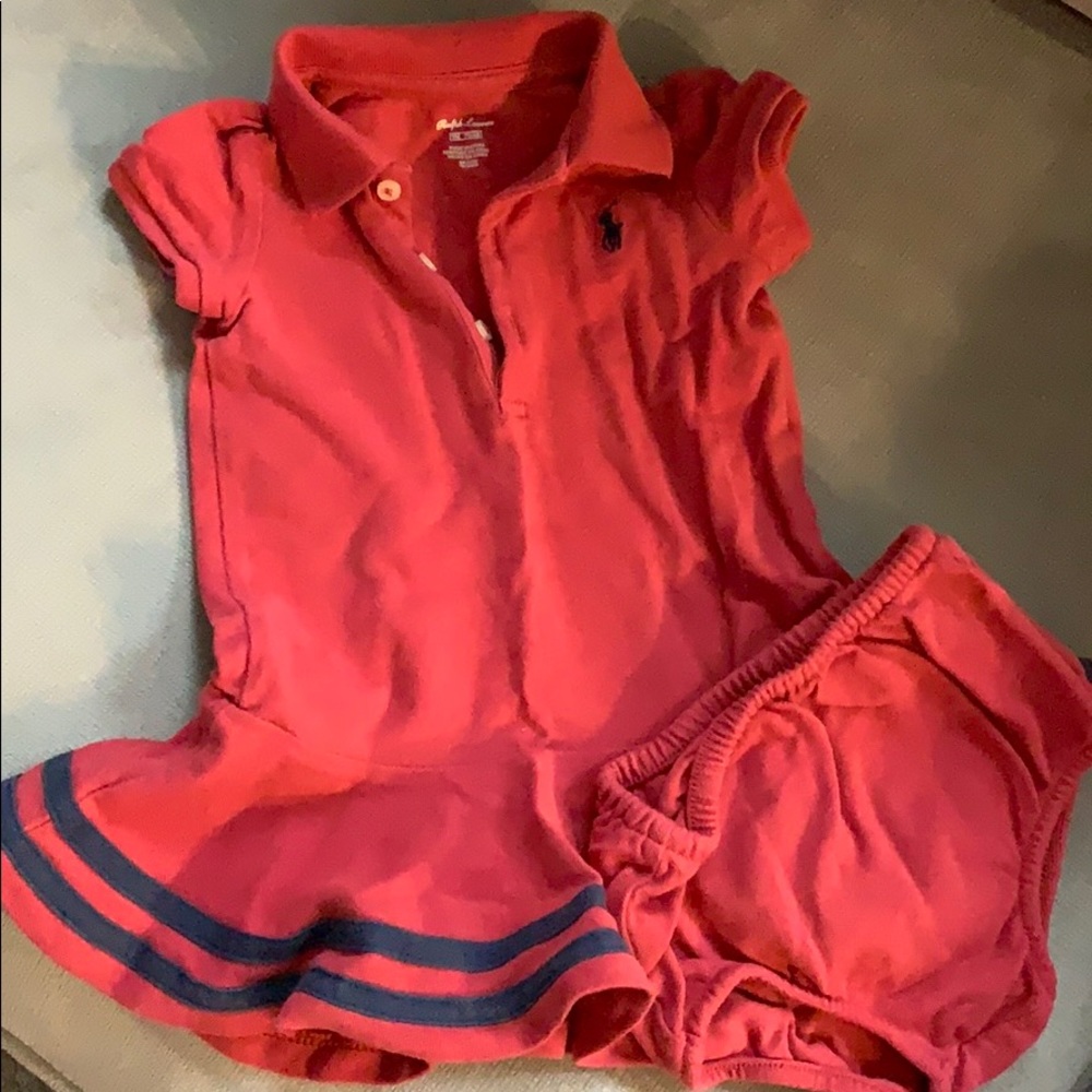 Red polo dress